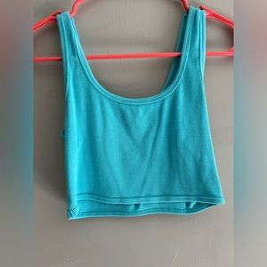 Garage blue cropped tank